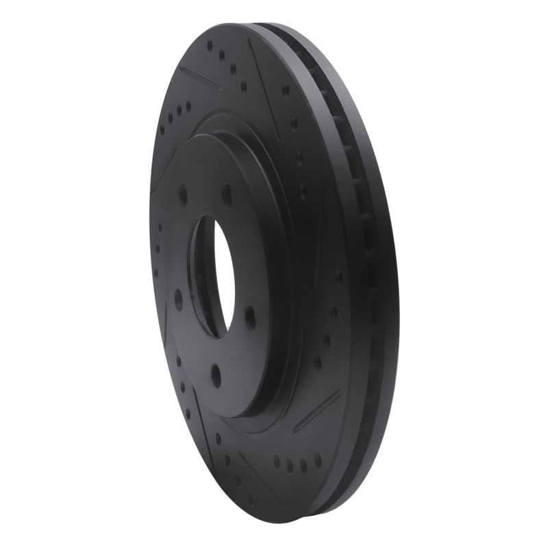 Buick Regal Brake Rotor (1) - Front Right - R1 Concepts - Drilled & Slotted - Black - `94-`01